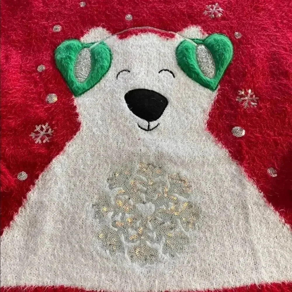 IT’S OUR TME Christmas Sweater Girls Size XLPLUS 16 1/2.